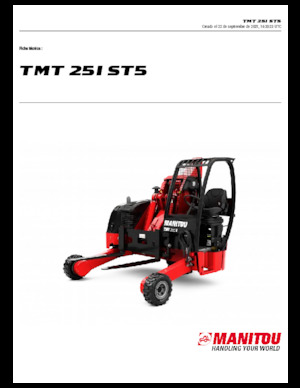 Chariots élévateurs à fourche télescopique Manitou TMT 25 I