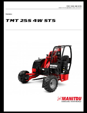 Chariots élévateurs à fourche télescopique Manitou TMT 25 S 4W
