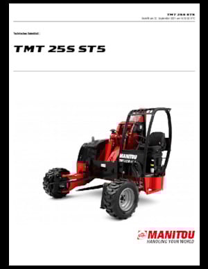 Chariots élévateurs à fourche télescopique Manitou TMT 25 S