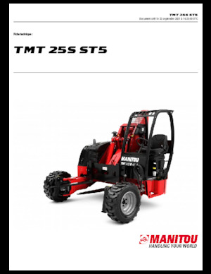 Chariots élévateurs à fourche télescopique Manitou TMT 25 S