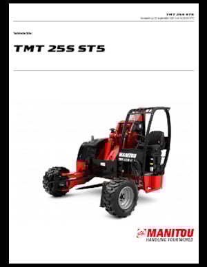 Chariots élévateurs à fourche télescopique Manitou TMT 25 S