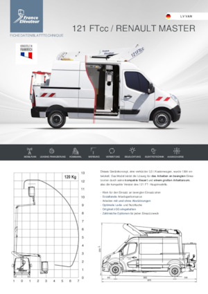 Nacelles télescopiques sur camion France Elévateur 121 FTcc