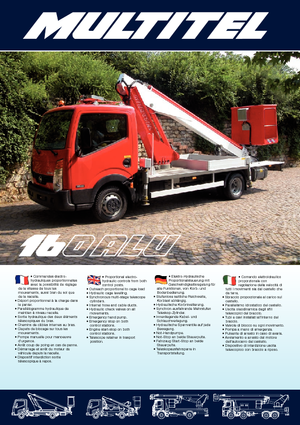 Nacelles télescopiques sur camion Multitel 160 Alu R