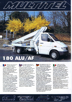 Nacelles télescopiques sur camion Multitel 180 Alu/AF