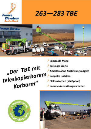 Nacelles télescopiques sur camion France Elévateur 283 TBE