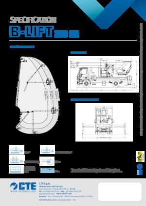 Nacelles télescopiques sur camion CTE B-Lift 390 HR