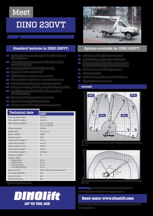 Nacelles télescopiques sur remorque Dino Lift Dino 230VT