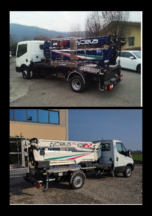 Nacelles télescopiques sur camion CELA DT22