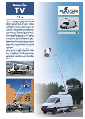 Nacelles télescopiques sur camion GSR E120TV Basic