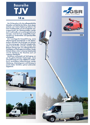 Nacelles télescopiques sur camion GSR E140TJV Basic