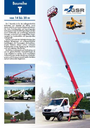 Nacelles télescopiques sur camion GSR E200T Comfort X