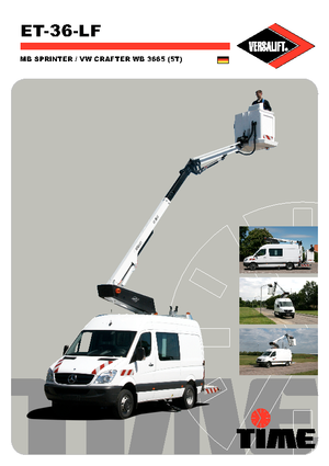 Nacelles télescopiques sur camion Versalift ET-36-LF