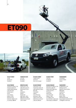 Nacelles télescopiques sur camion Easy Lift ET090 