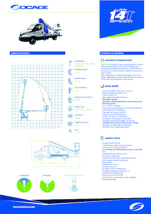 Nacelles télescopiques sur camion Socage forSte 14 T Speed