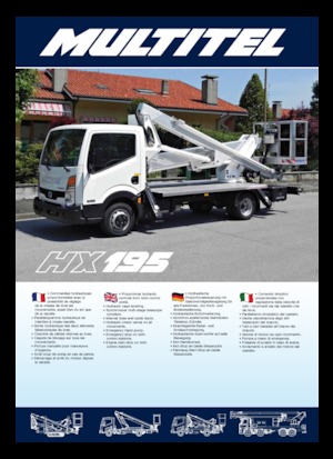 Nacelles télescopiques sur camion Multitel HX 195
