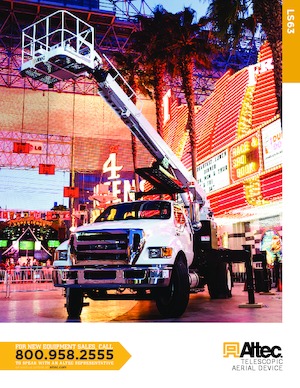 Nacelles télescopiques sur camion Altec LS63