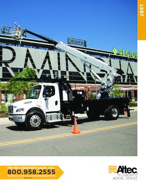 Nacelles télescopiques sur camion Altec LS87