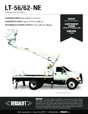 Nacelles télescopiques sur camion Versalift LT 56 NE