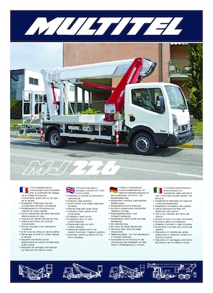 Nacelles télescopiques sur camion Multitel MJ 226