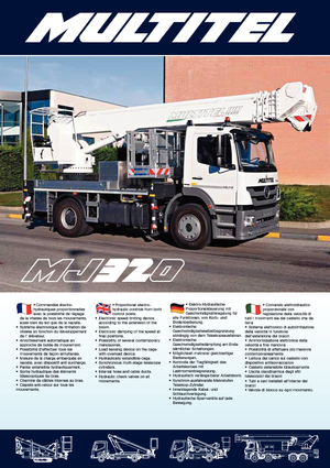 Nacelles télescopiques sur camion Multitel MJ 320