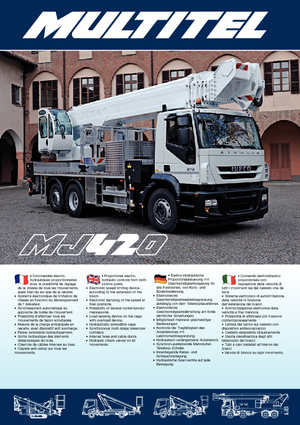 Nacelles télescopiques sur camion Multitel MJ 420