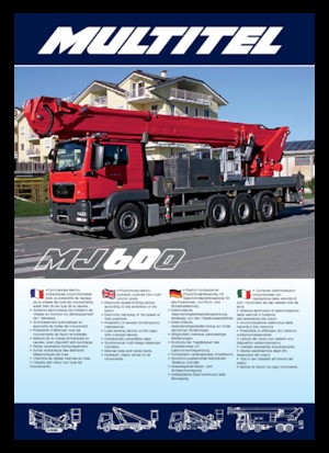 Nacelles télescopiques sur camion Multitel MJ 600