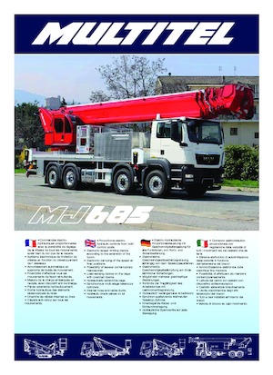 Nacelles télescopiques sur camion Multitel MJ 685