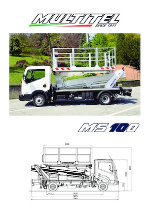 Nacelles télescopiques sur camion Multitel MS 100 