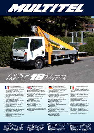 Nacelles télescopiques sur camion Multitel MT 182 Alu/AZ