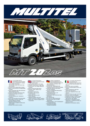 Nacelles télescopiques sur camion Multitel MT 202 DS