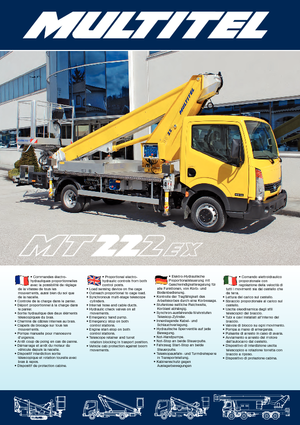 Nacelles télescopiques sur camion Multitel MT 222 EX