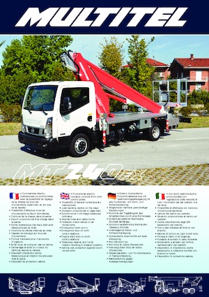 Nacelles télescopiques sur camion Multitel MT 240 EX