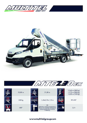 Nacelles télescopiques sur camion Multitel MTE 230 EX