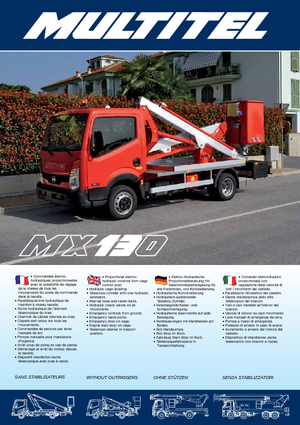 Nacelles télescopiques sur camion Multitel MX 130