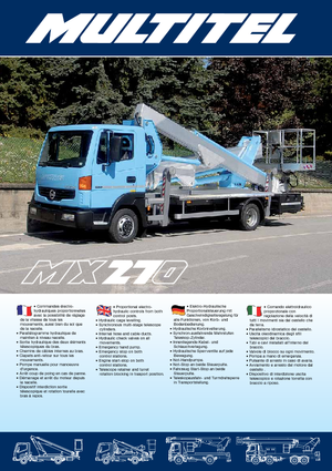 Nacelles télescopiques sur camion Multitel MX 270
