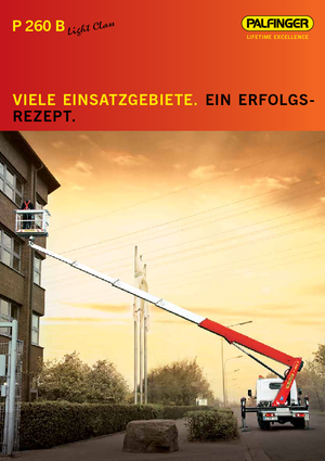 Nacelles télescopiques sur camion Palfinger P260B