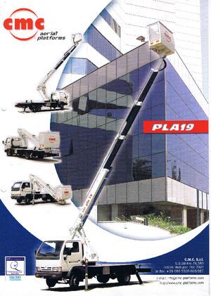 Nacelles télescopiques sur camion CMC PLA 19