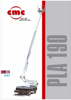 Nacelles télescopiques sur camion CMC PLA190