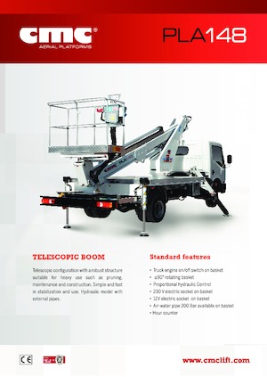 Nacelles télescopiques sur camion CMC PLA148