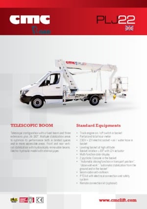 Nacelles télescopiques sur camion CMC PLJ22