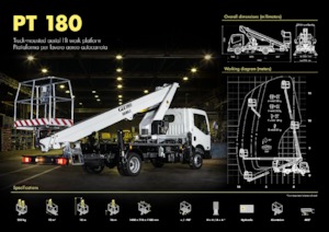 Nacelles télescopiques sur camion ISOLI PT180