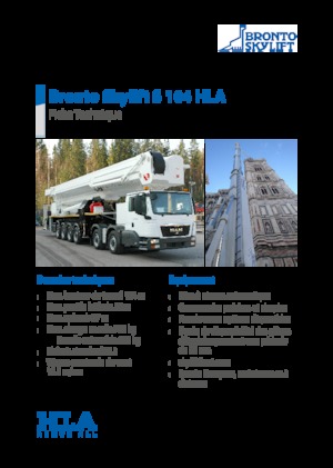 Nacelles télescopiques sur camion Bronto Skylift S 104 HLA
