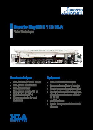 Nacelles télescopiques sur camion Bronto Skylift S 112 HLA