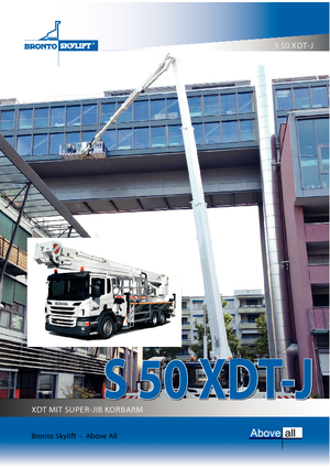 Nacelles télescopiques sur camion Bronto Skylift S 50 XDTJ