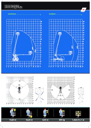 Nacelles télescopiques sur camion Socage T415 forSte