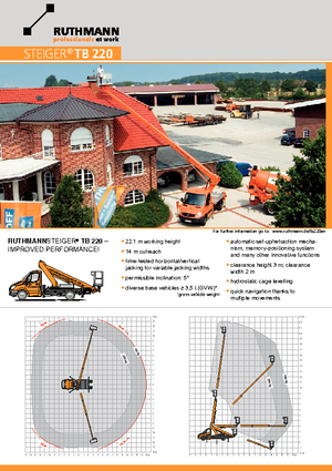 Nacelles télescopiques sur camion Ruthmann TB 220 V3