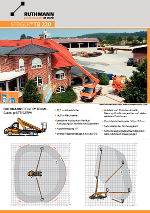 Nacelles télescopiques sur camion Ruthmann TB 220 V3