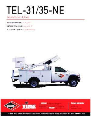 Nacelles télescopiques sur camion Versalift TEL-31-NE