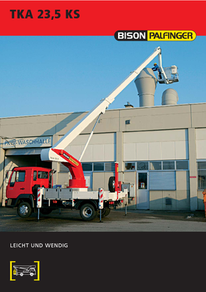Nacelles télescopiques sur camion Bison-Palfinger TKA 23,5 KS