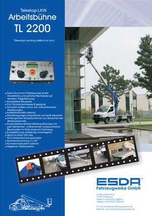 Nacelles télescopiques sur camion Esda TL 2200